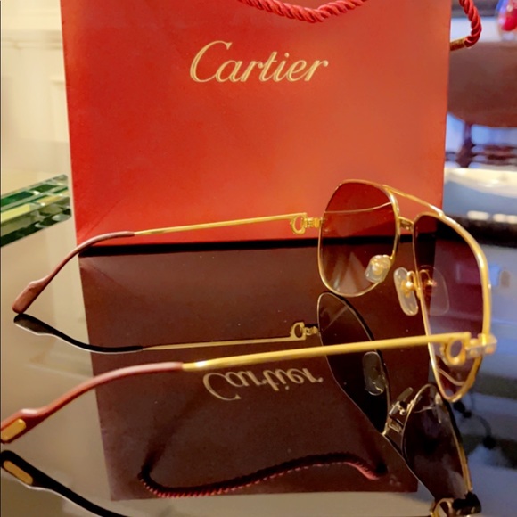 Vintage Cartier Santos vintage sunglasses 56/14 Fred Cardin c- decor glasses - Picture 5 of 9